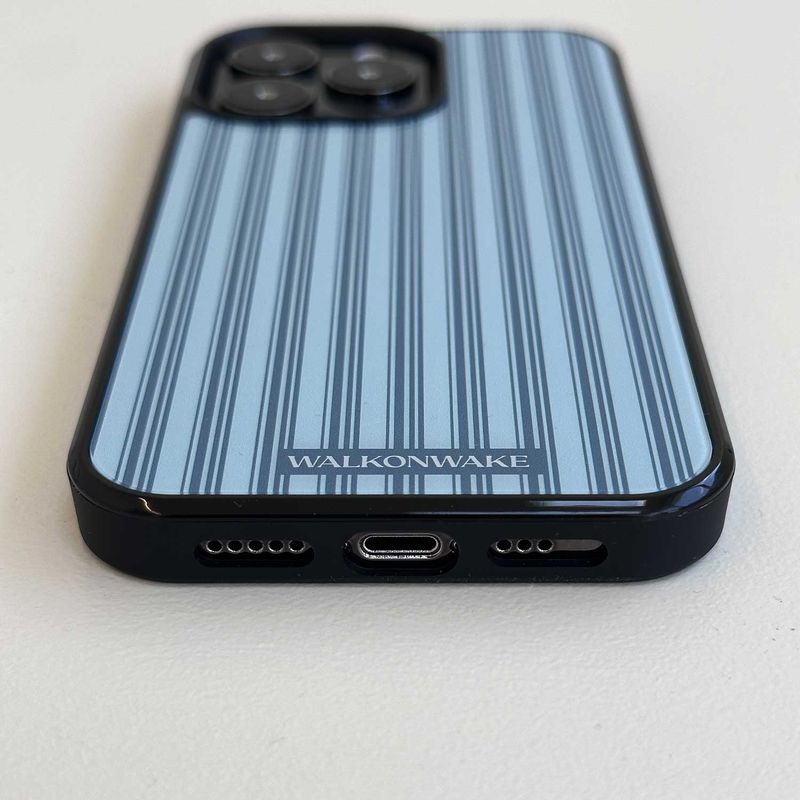 [Magsafe glass] Stripe case(green)