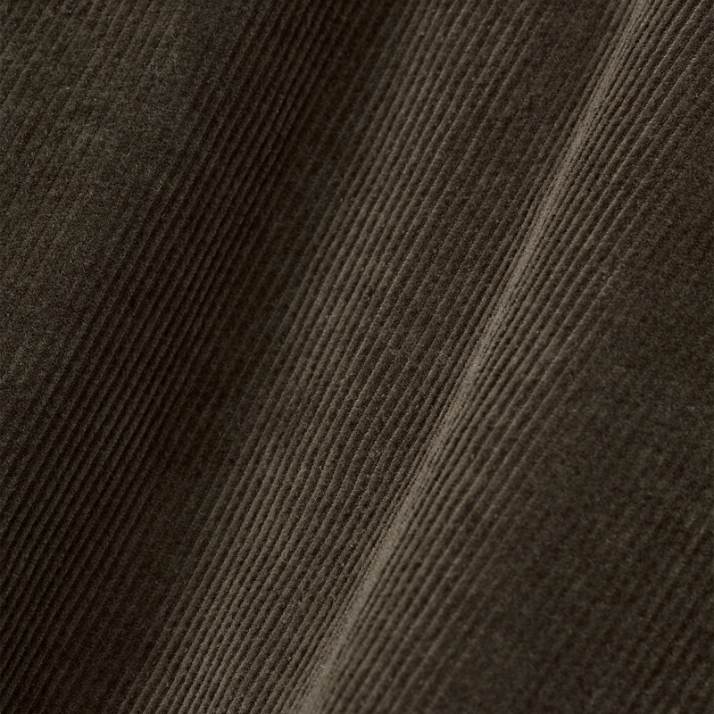 Corduroy Contrast Quilted Blouson - BROWN