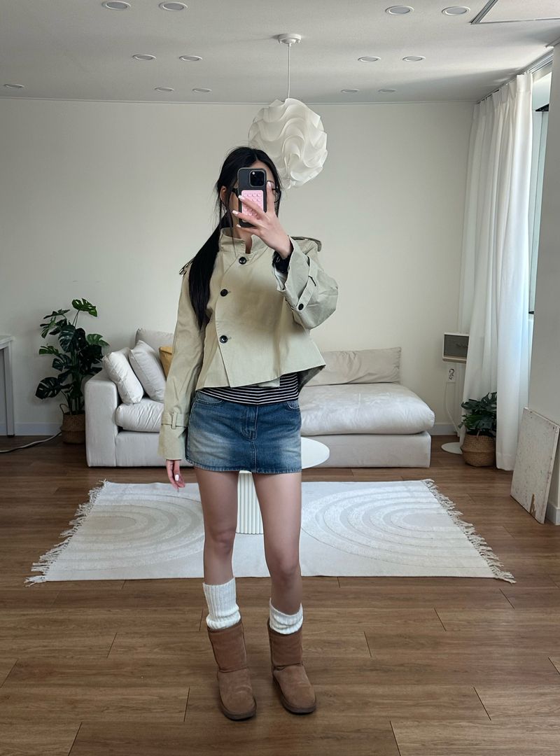 vintage denim skirt