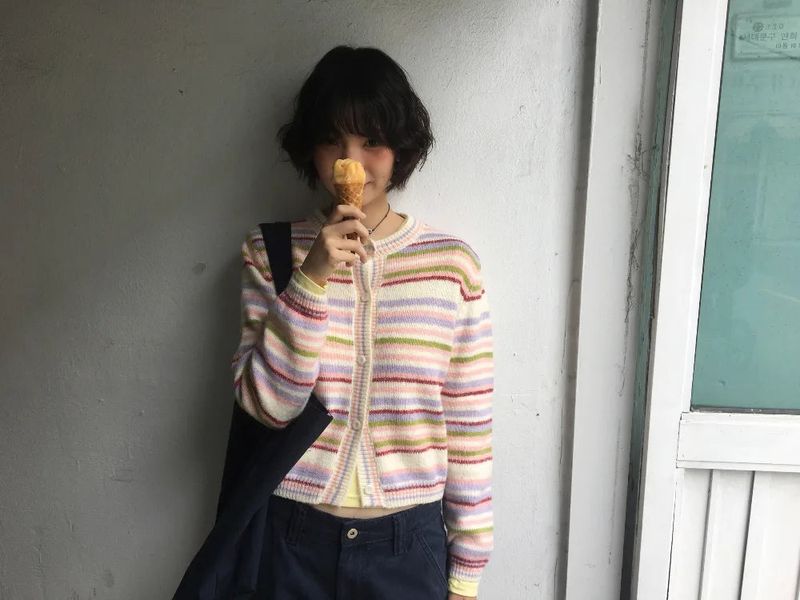 Lollipop Round Cardigan (2color)