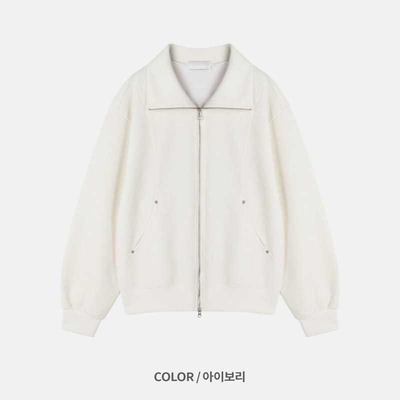Remind knit zip up