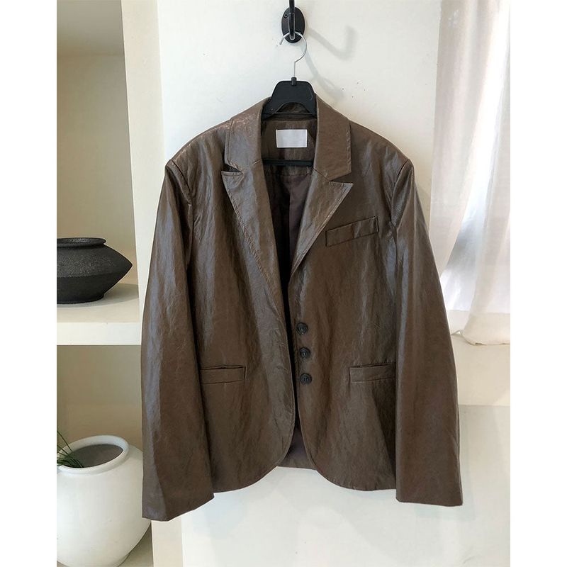 Over Leather Jacket
