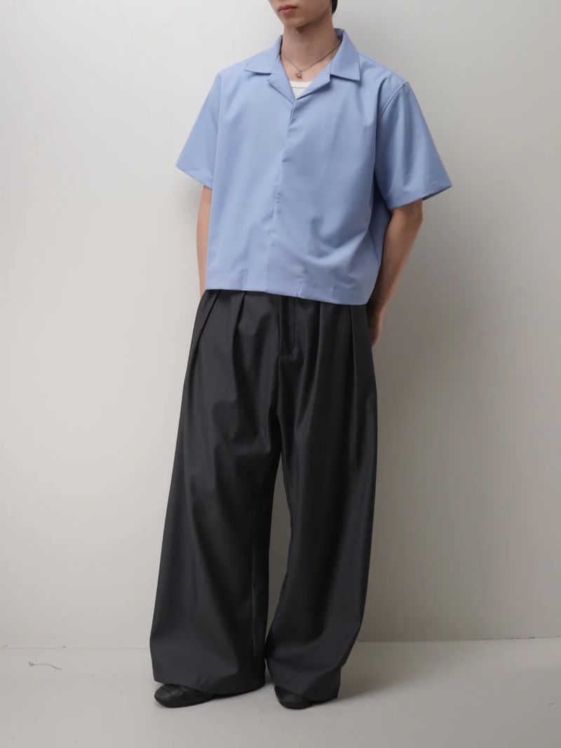26SS TP1 Cropped Cuban Collar Shirt