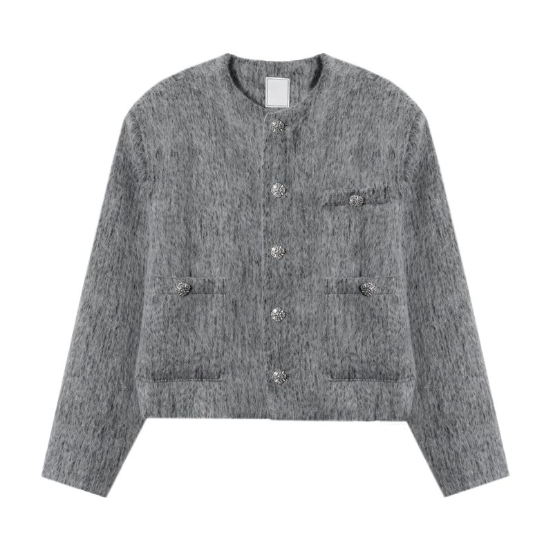 90's Jade Mohair Crop Jacket (2 colors)