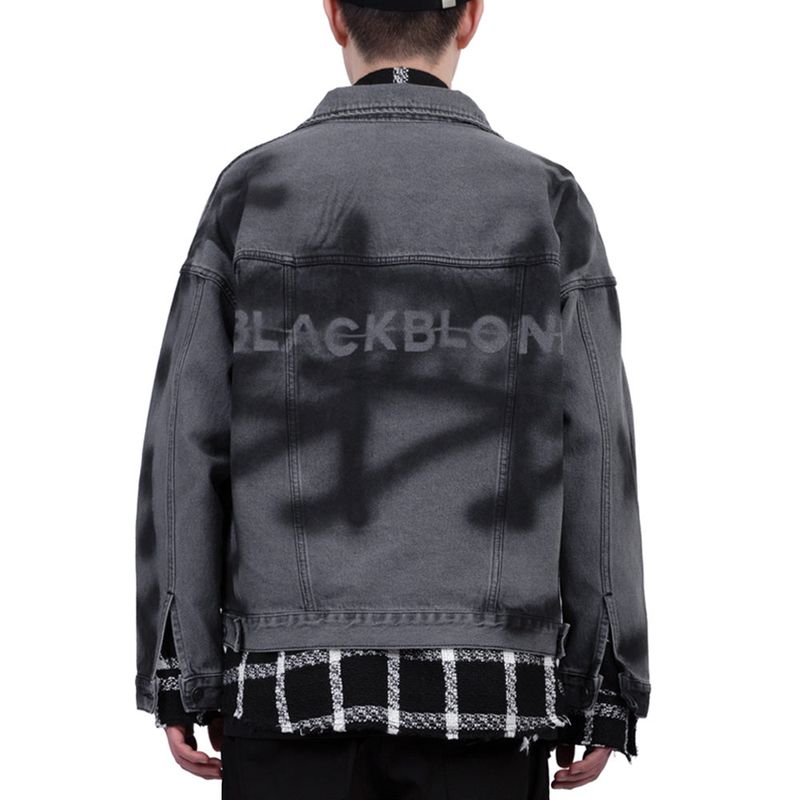 BBD Basic Sprayed Custom Denim Jacket (Dark Gray)