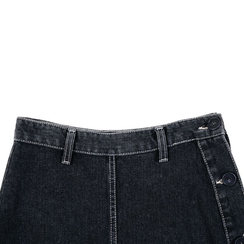 ラップデニムスカート / WRAP DENIM SKIRT_GRAY