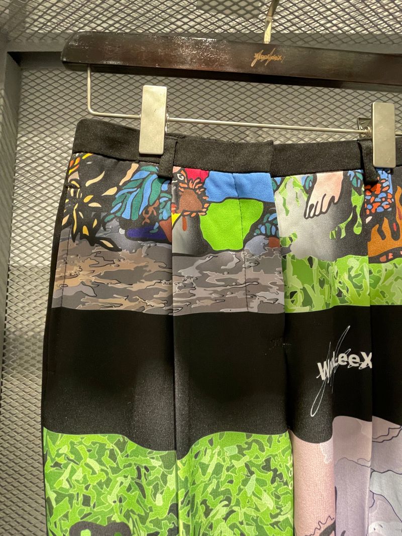 Comics Black Block Trousers(Female)