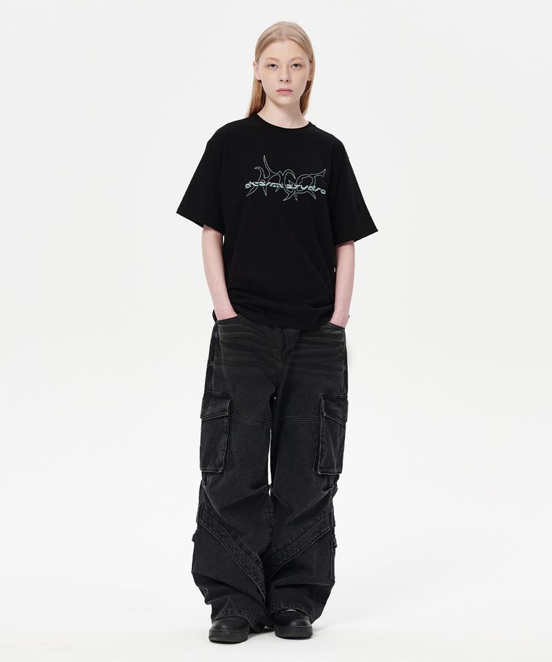 WIDE CARGO DENIM PANT