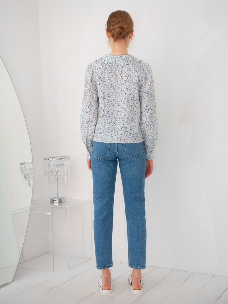 COTTON RUFFLE COLLAR BLOUSE_FLOWER