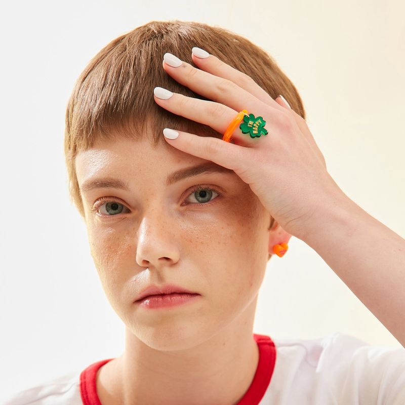 Lucky Clover Charm Ring