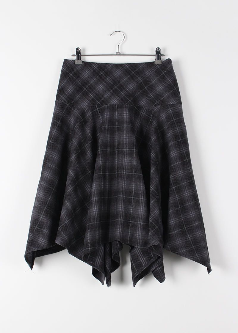 CHECK FLARE SKIRT