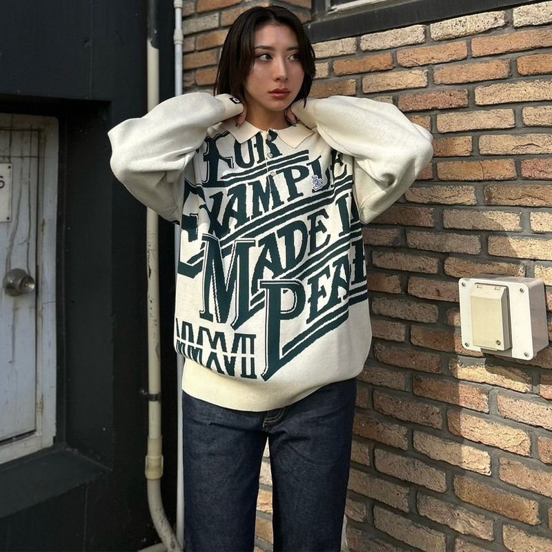 EXAMPLE MADE IN PEACE POLO KNIT SHIRTS