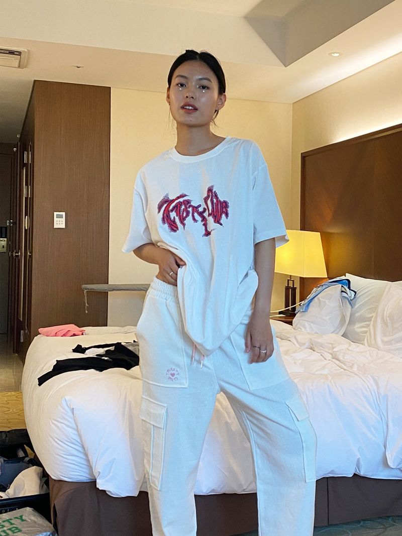 Lil monster overfit t-shirt - White (Unisex)