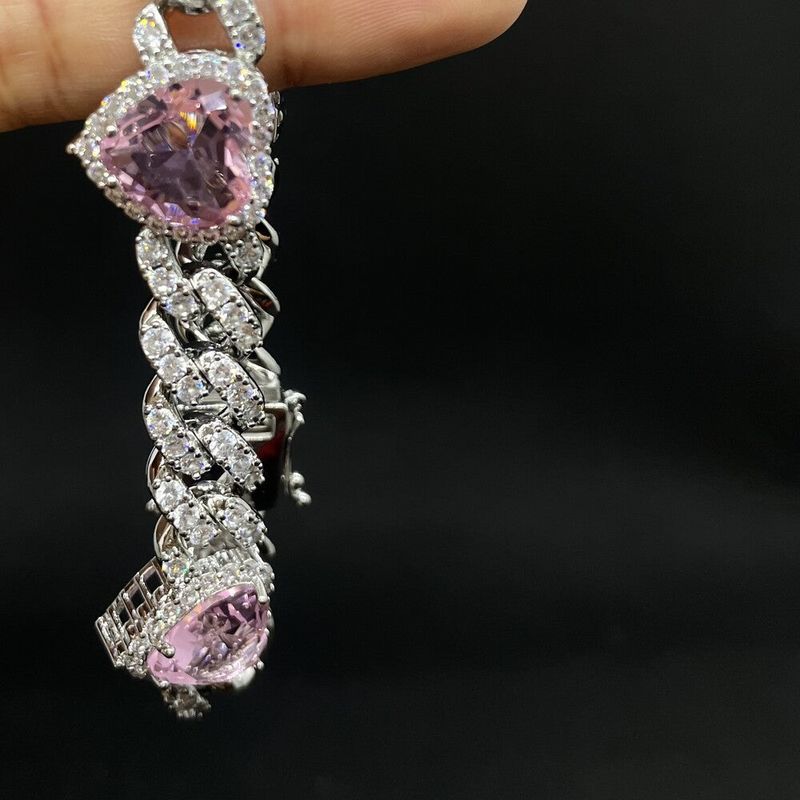 0083 [REDVELVET, ITZY, KEP1ER PICK] Full AAA zirconia heart bracelet