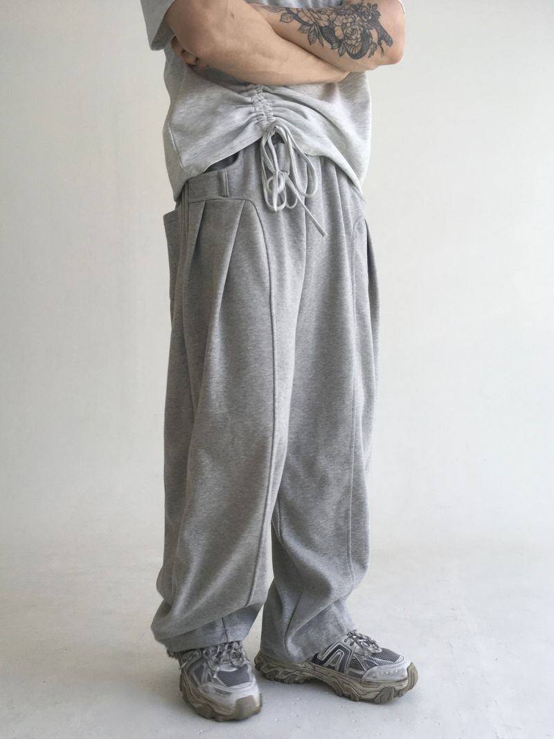 curved bonded pants(2colors)