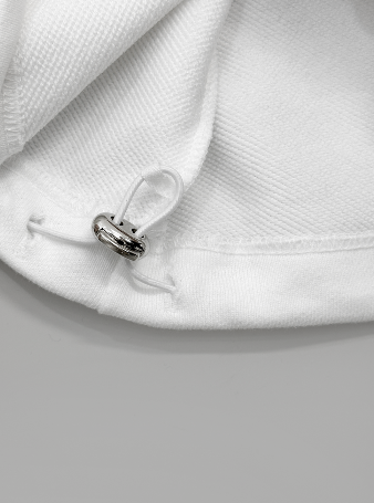 [mnem] pintuck logo jogger pants (white)
