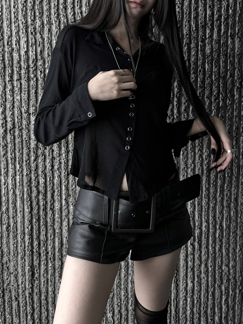 tint see-through layered shirt (2color)