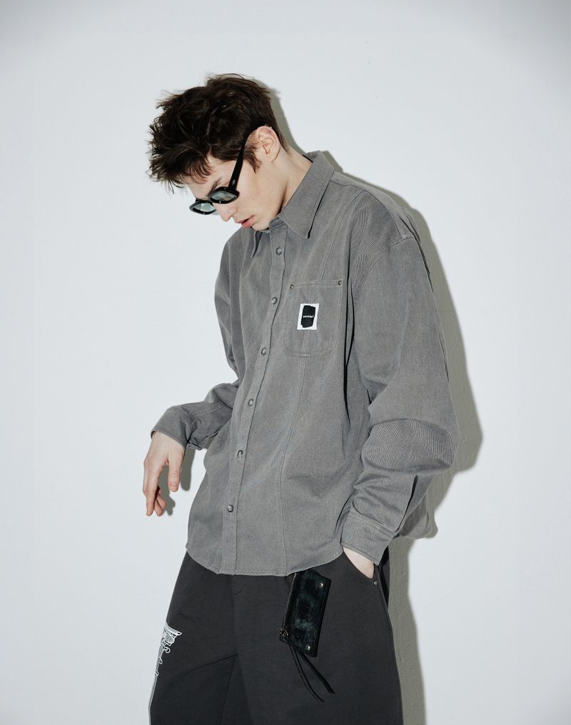 AAMBITION(アアンビション)の「Garment Washed Work Shirts (Owen-charcoal)(Tops)」