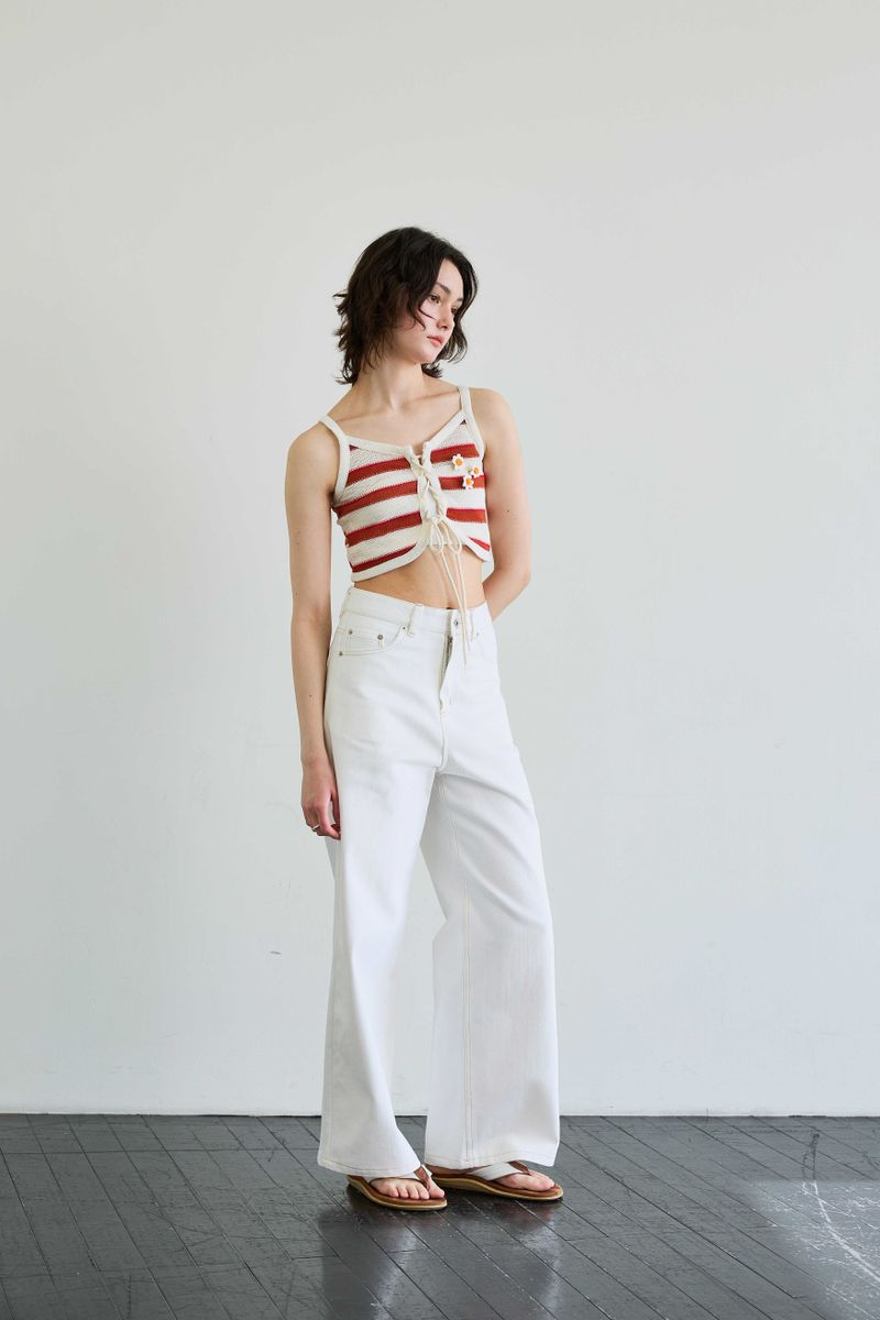 MIMI STRIPE SLEEVELESS / RED