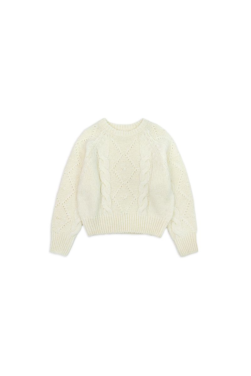 Cozy cable knit_ivory