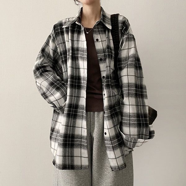Lue Loose Fit Checkered Shirt