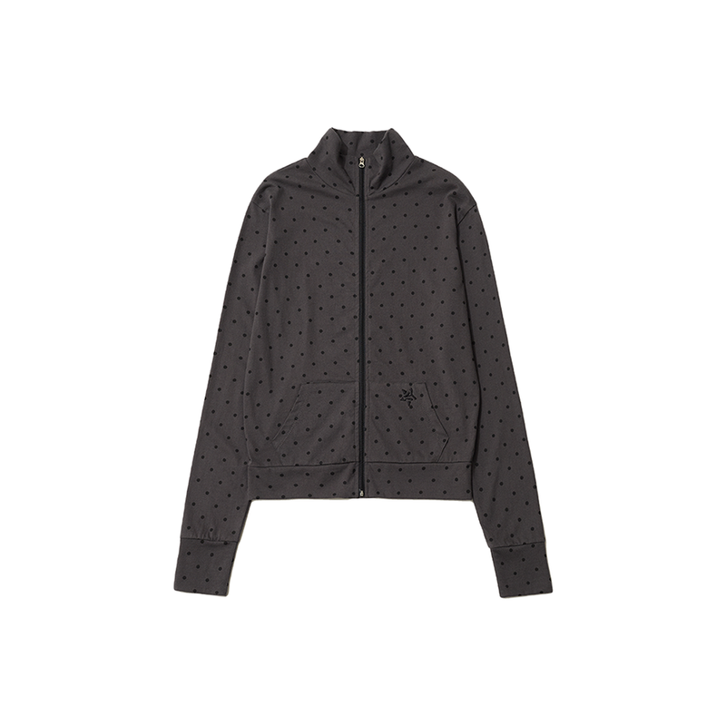 DOT SYMBOL ZIP UP - CHARCOAL