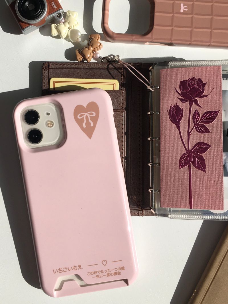 ICHIGOICHIE Card Pocket Case - BROWN