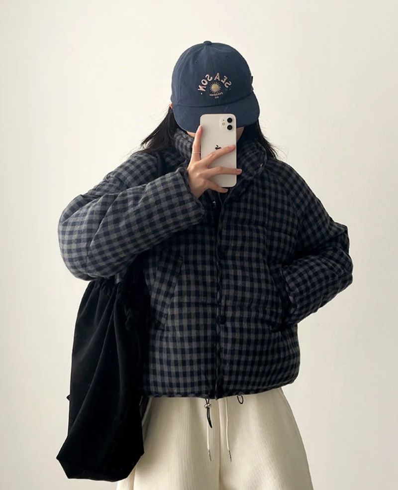 Youming Check Padded Jumper