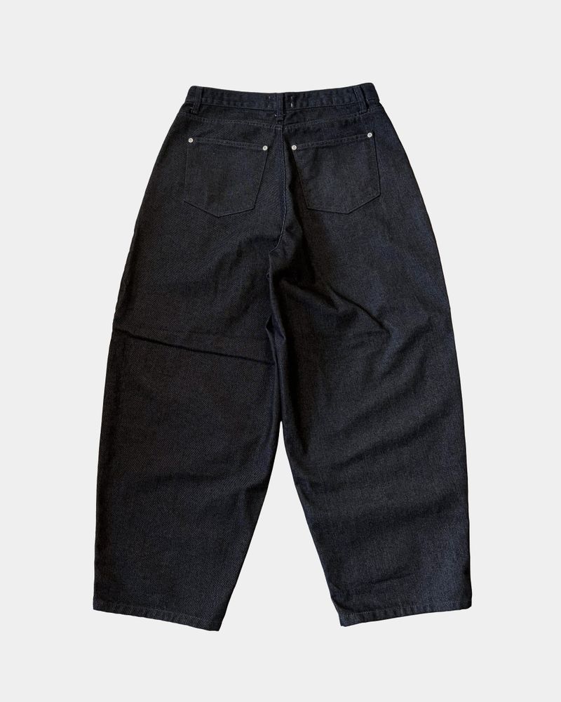 Slant Button Denim Pants