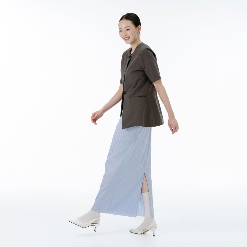 Rain stripe skirt(blue)