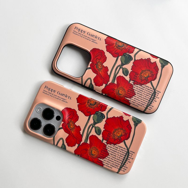 レッドポピー iPhoneケース