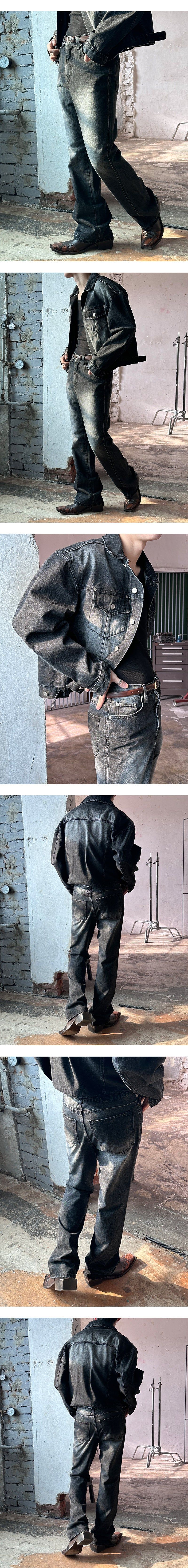 [S/S] Bulky western crop denim jacket(2color)