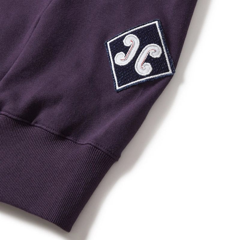 Boiling patched hoodie / Purple