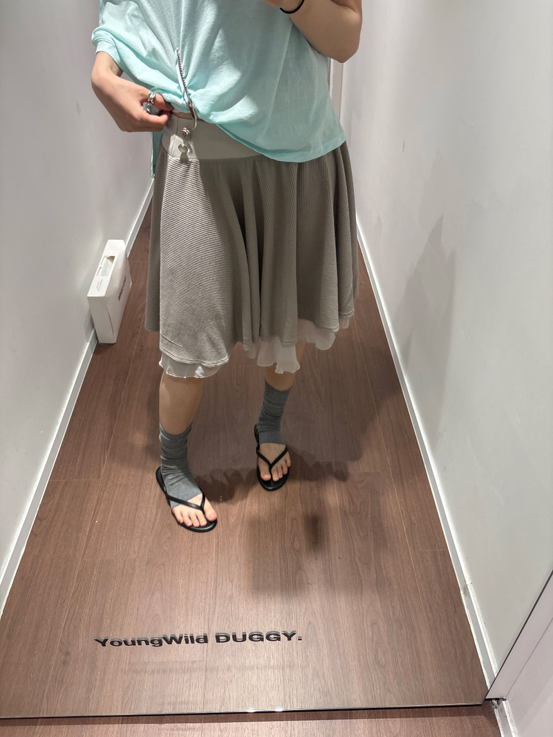 Merci Chiffon Midi Skirt (4color) 