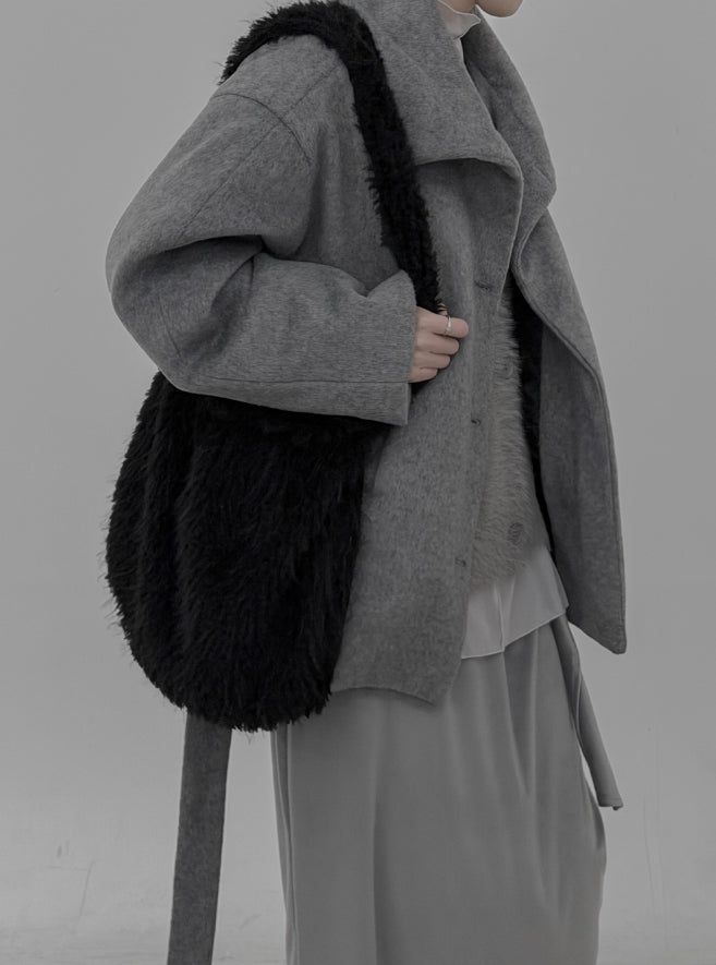 Poodle Wide Fur Shoulder Bag