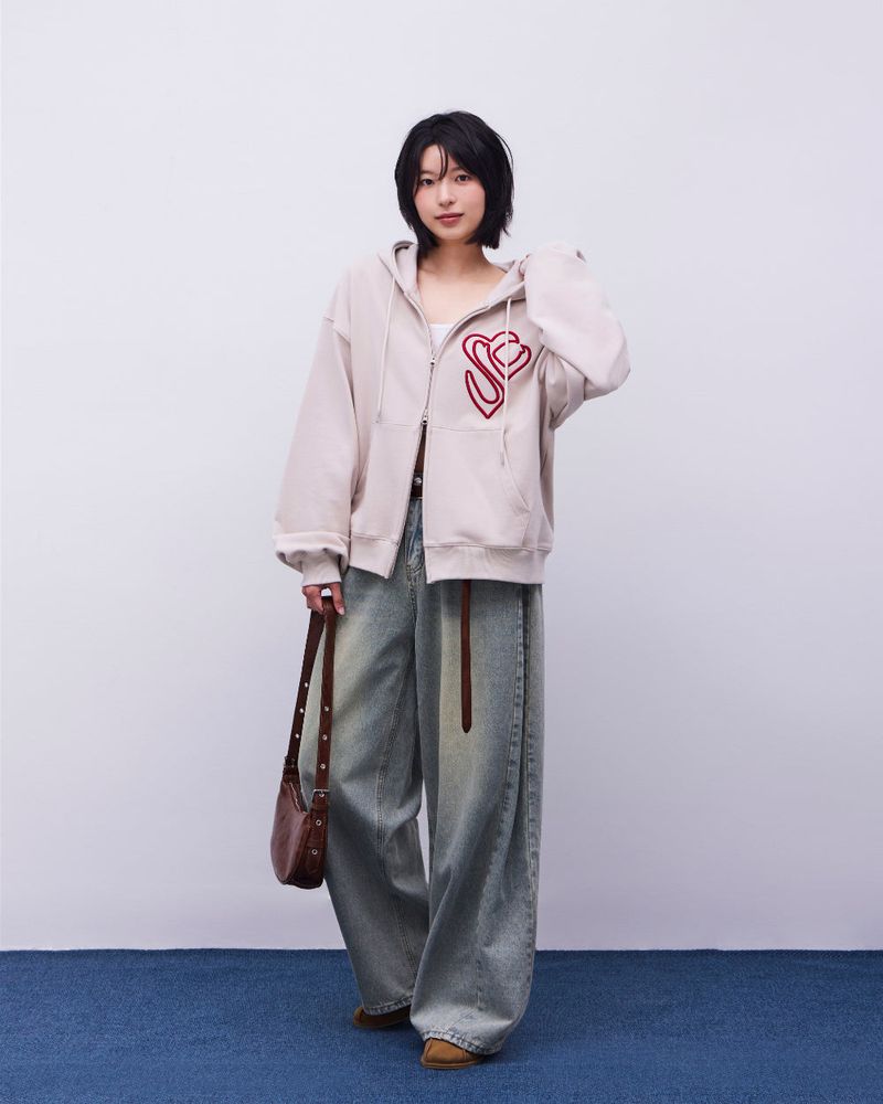 26SS★ Rubber Stitch Hood Zip-Up
