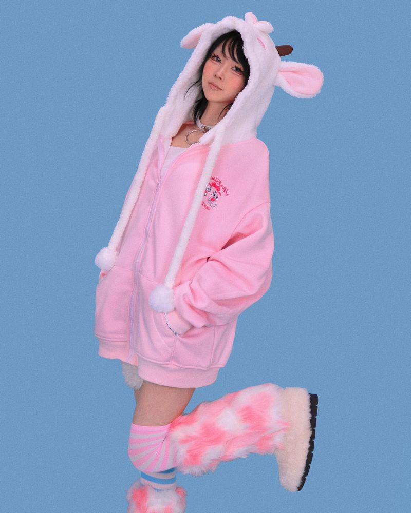 lovely sheep hood zip-up (기모)