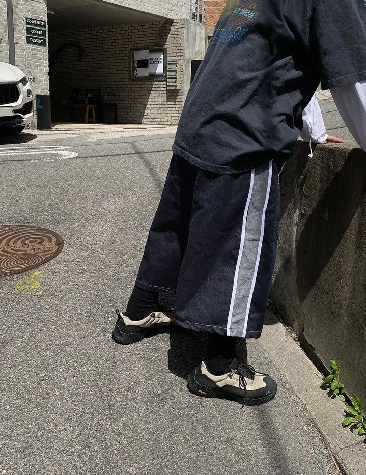 No.0730 C denim reverse 7 SHORTS