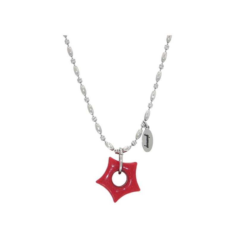gleaming little star necklace [red]