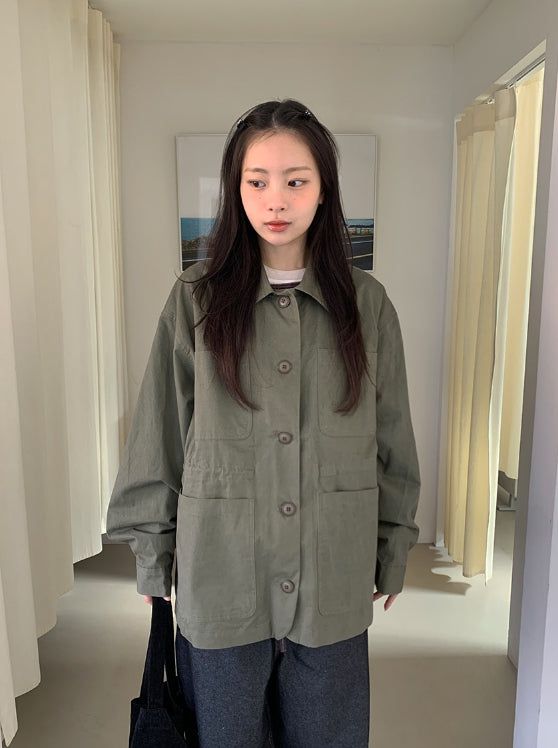 Tiol Cotton Collar Bomber Jacket