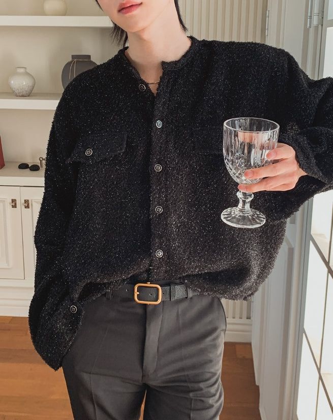 Mir Shining Tweed Crop Jacket
