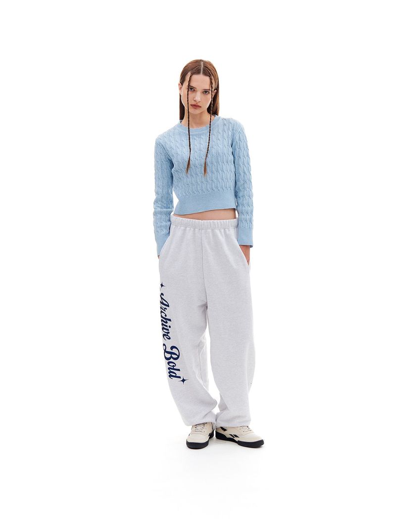 AB GLITCH SWEAT PANTS (LIGHT GRAY)