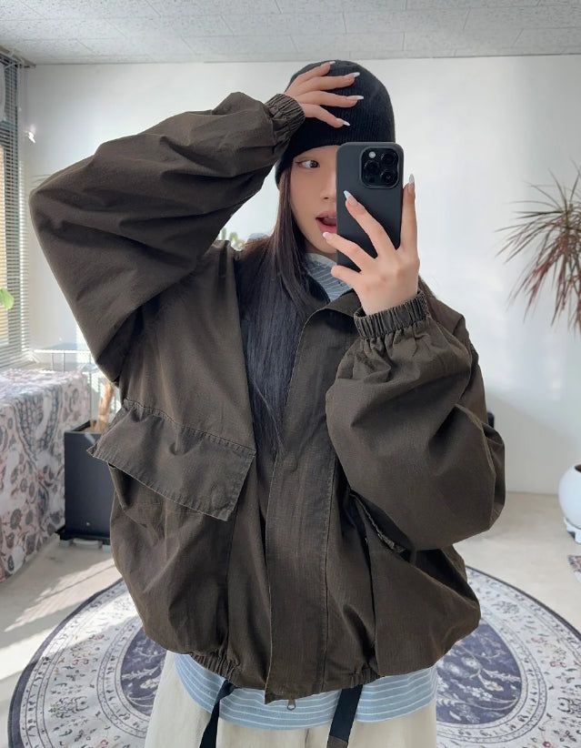 SATIIIZ（サティーズ）の「Lucael diagonal button hoodie（Tops）」