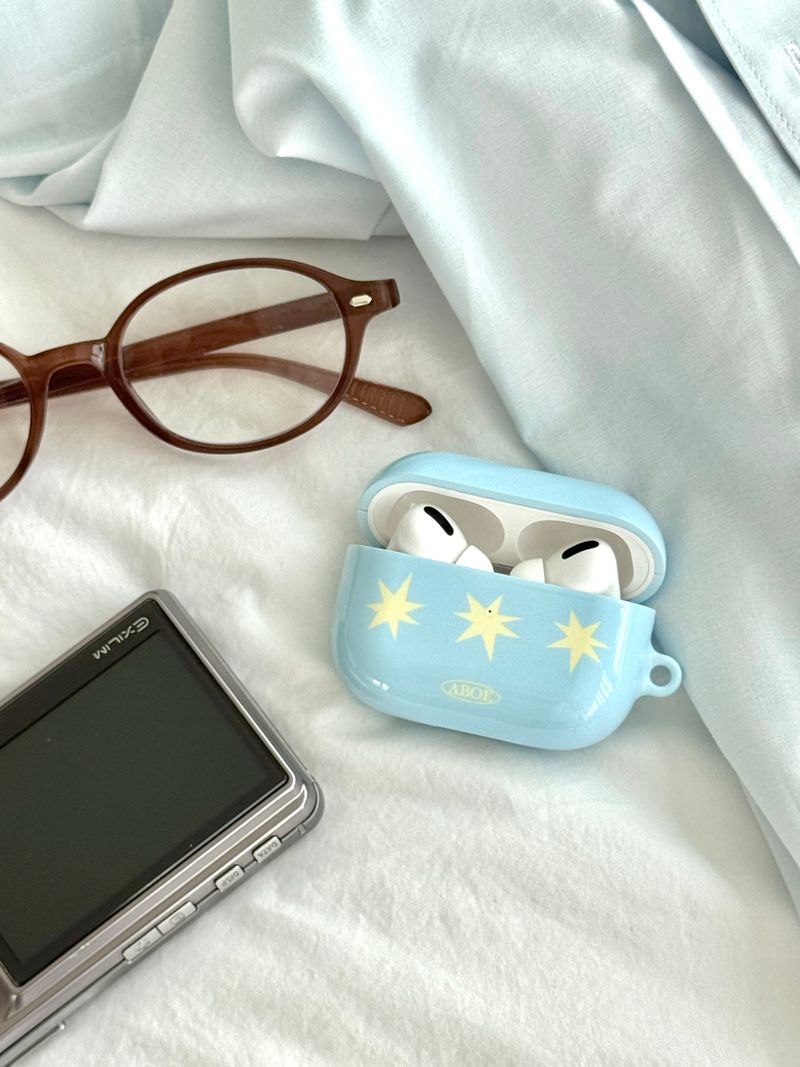 BLUE SPARKLING Airpods Case