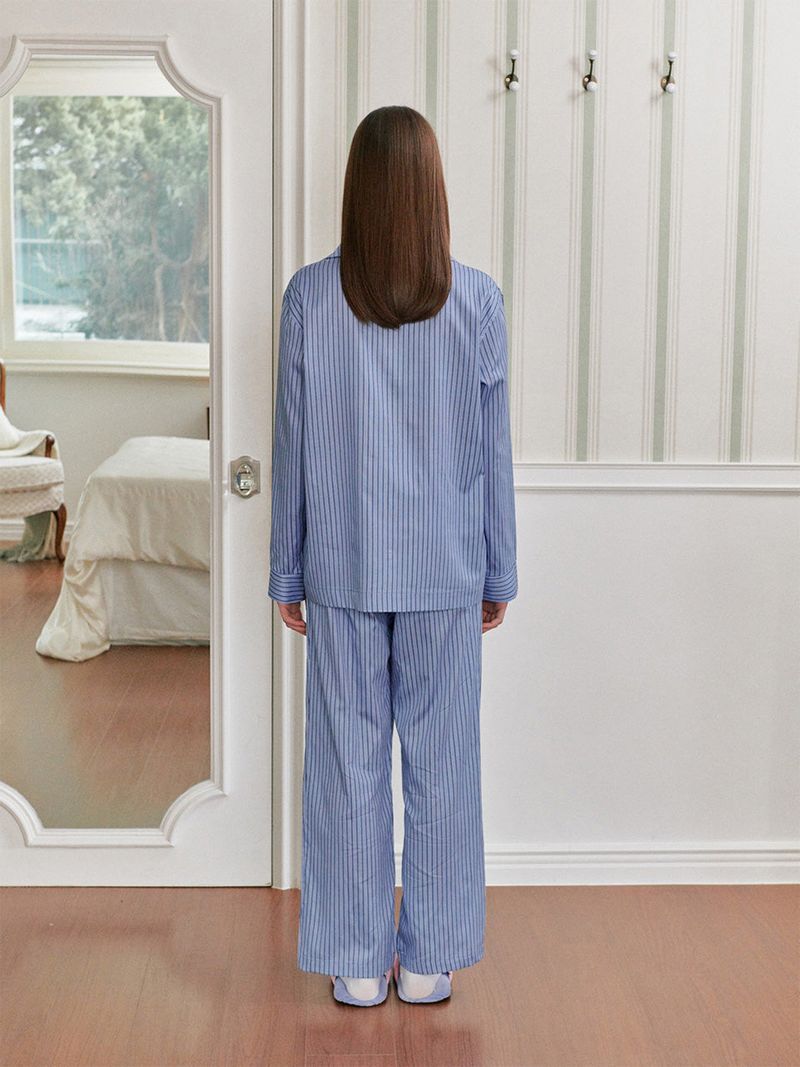 (Unisex) Simple Blue PJ Set