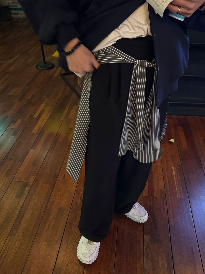 3 TAP Shirt Layered Slacks (2color)