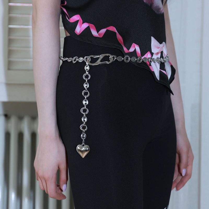 1 2 handmade chain heart belt