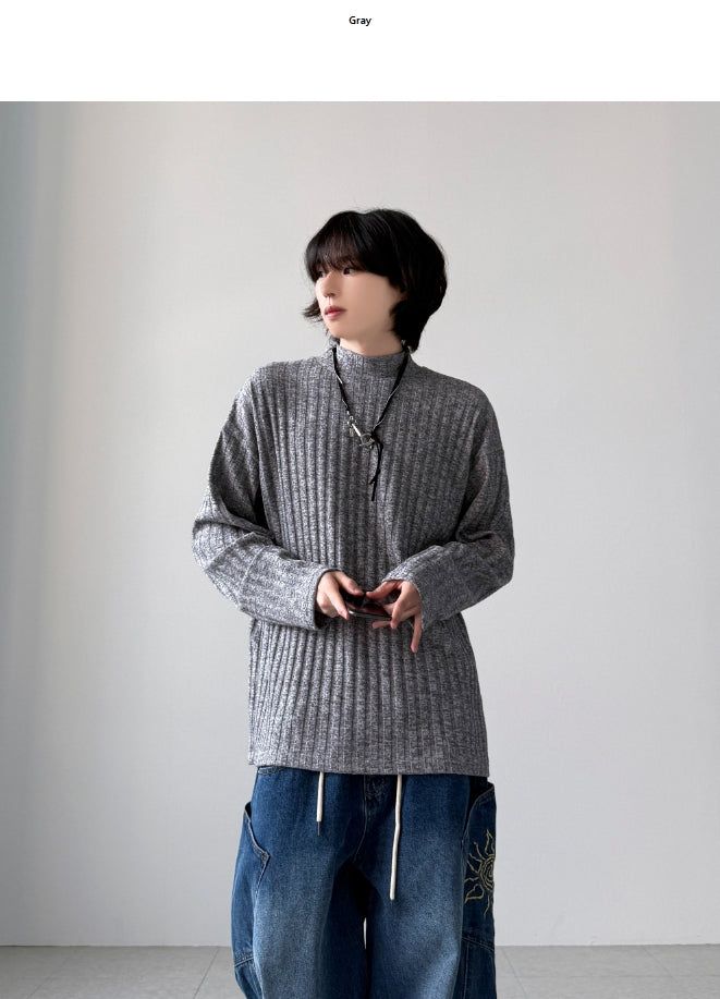 Groove Half Neck Long Sleeve