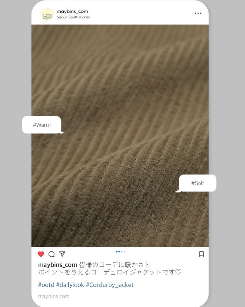 Corduroy single jacket