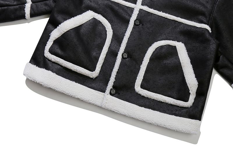 MINIMAL MOUTON JACKET_BLACK